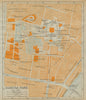 Asakusa Park antique town city plan. Taito, Tokyo. Japan 1914 old map