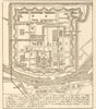 Hue Imperial City sketch plan. Vietnam 1920 old antique vintage map chart