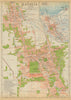 Batavia antique town city plan. Jakarta. Indonesia 1920 old map chart