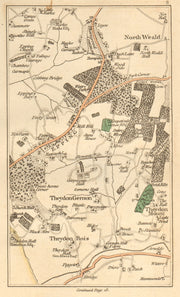 EPPING.North Weald Bassett,Loughton,Theydon Bois/Garnon/Mount,Abridge 1811 map