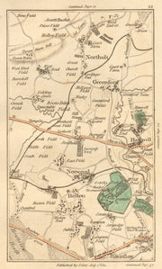 GREENFORD. Hounslow, Northolt, Hanwell, Southall, Heston, Osterley 1811 map