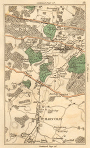 ORPINGTON.North/Foots/St Mary/St Paul's Cray,Chislehurst,Bexley/heath 1811 map