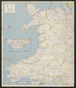 First Series Esso Road Map No 4 Wales and Midlands. ESSO c1950 old vintage