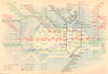 LONDON UNDERGROUND tube map plan diagram. Northern Heights SCHLEGER/ZERO #1 1939