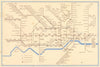 LONDON UNDERGROUND tube map plan diagram. Northern Heights SCHLEGER/ZERO #2 1940