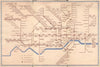 LONDON UNDERGROUND tube map plan diagram. Northern Heights SCHLEGER/ZERO #1 1941