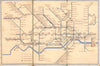 LONDON UNDERGROUND tube plan map diagram. Northern Heights SCHLEGER/ZERO #1 1941