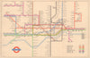 LONDON UNDERGROUND tube map plan diagram. South Acton. HARRY BECK 1953 old