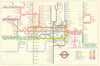 LONDON UNDERGROUND tube map plan diagram. Final HARRY BECK edition 1960