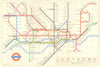 LONDON UNDERGROUND tube map plan diagram. 1st PAUL GARBUTT edition 1964