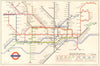 LONDON UNDERGROUND tube map plan. Victoria Line u/construction. GARBUTT #3 1968