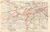 District Railway miniature map of London & environs. Underground. SOAR 1907