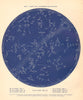 STAR MAP I. The Night Sky. December-January. Astronomy. PROCTOR 1887 old