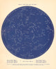 STAR MAP VI. The Night Sky. May-June. Astronomy. PROCTOR 1887 old antique