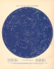 STAR MAP IX. The Night Sky. August-September. Astronomy. PROCTOR 1887 old