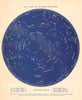 STAR MAP X. The Night Sky. September-October. Astronomy. PROCTOR 1887 old