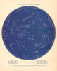 STAR MAP XI. The Night Sky. October-November. Astronomy. PROCTOR 1887 old