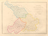 Antique CAVAN, WESTMEATH & MEATH county map by Alfred ADLARD. Ireland 1843