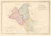 Antique ARMAGH, MONAGHAN & LOUTH county map. ADLARD Northern Ireland Ulster 1843