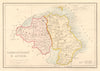 Antique LONDONDERRY & ANTRIM county map. ADLARD. Northern Ireland Ulster 1843
