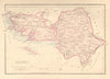 Antique GALWAY county map by Alfred ADLARD. Ireland 1843 old chart