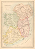 Antique map of IRELAND with railways, counties & provinces by Alfred ADLARD 1843
