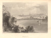 View of Waterford. Ireland 1843 old antique vintage print picture