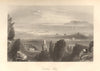 Dublin Bay, from Kingstown Quarries. Dalkey. Ireland 1843 old antique print