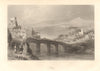 Bray, County Wicklow. Ireland 1843 old antique vintage print picture