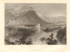 Ballynahinch, County Galway. Ireland 1843 old antique vintage print picture