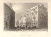 Street in Galway. Ireland 1843 old antique vintage print picture