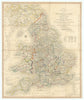 'Cary's reduction of his large map of England & Wales'. Turnpikes canals &c 1837