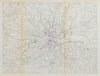 London Tramways. Development 1900-1930. STANFORD 1931 old vintage map chart