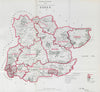 Essex Parliamentary County. BOUNDARY COMMISSION. Close 1917 old antique map