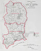Kesteven (Lincs) & Rutland Parliamentary County. BOUNDARY COMMISSION 1917 map