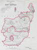East Suffolk Parliamentary County. BOUNDARY COMMISSION. Close 1917 old map