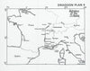 South of France invasion. Operation Dragoon 1944. 7th Army advance 1994 map