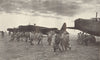 Bomber crew boarding Wellingtons. World War 2. Royal Air Force 1953 old print