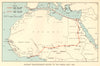 Middle East aircraft reinforcement routes 1941 Takoradi WW2 RAF 1953 old map