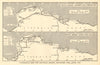 North African Campaign December 1940-April 1941. World War 2. Libya 1953 map