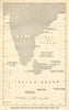 Indian Ocean Raid April 1942. Japanese operations. World War 2. Ceylon 1954 map