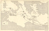 Malta convoys 14-16 June 1942. Operation Harpoon & Vigorous World War 2 1954 map