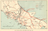 Italian front, September 1943-June 1944. World War 2. Italy. Cassino 1954 map