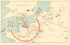 RAF air plan Normany landings 6 June 1944. World War 2. Royal Air Force 1954 map
