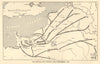 Battle for France, July-September 1944. World War 2. Normandy Landings 1954 map