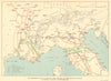 Campaign in Italy & South of France June 1944 - Sept 1945. World War 2 1954 map