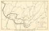 1st Chindit Expedition, February-June 1943. World War 2. Burma Myanmar 1954 map