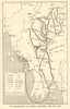 Reconquest of Burma November 1944-May 1945. World War 2. Myanmar 1954 old map