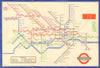 LONDON UNDERGROUND tube plan map diagram. Middle Circle. HARRY BECK #2 1935