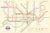 LONDON UNDERGROUND tube map plan. Victoria Line open to Victoria. GARBUTT 1970